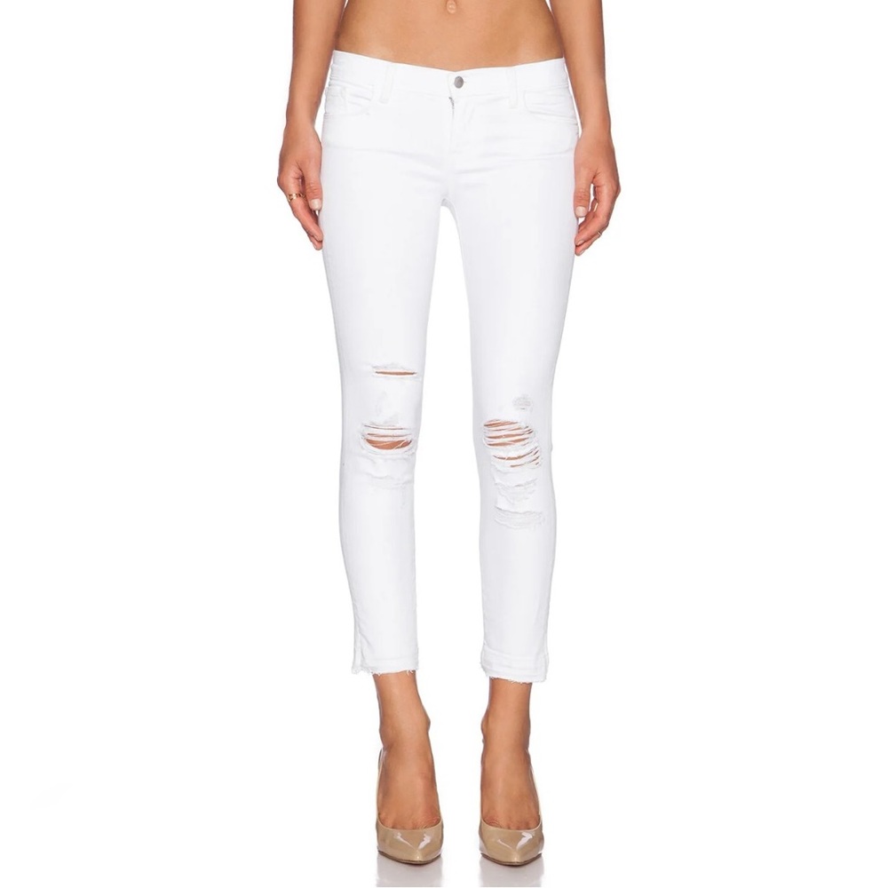 J Brand Distressed Cropped Denim